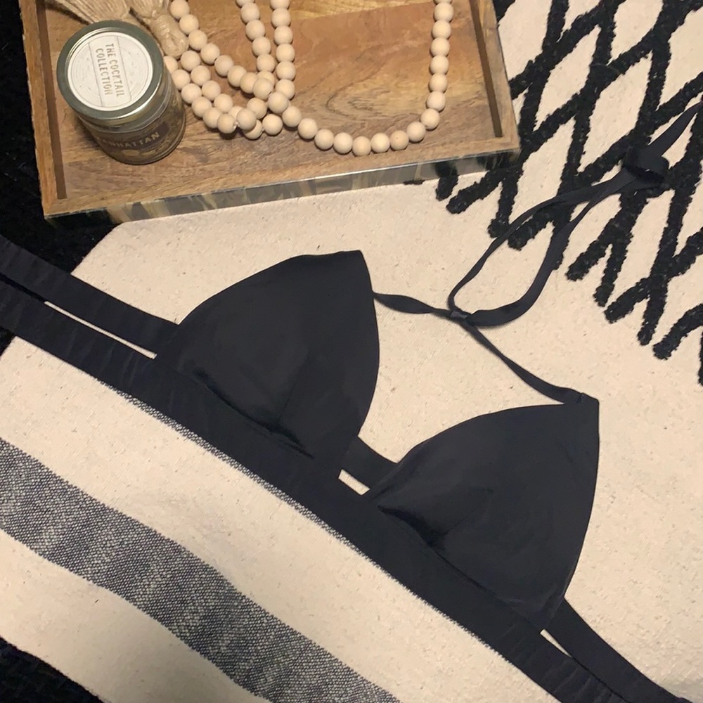 Victoria’s Secret black halter swim top